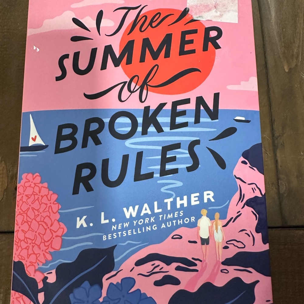 K.L. Walther 'The Summer of Broken Rules' Book - Pink and Blue Cover